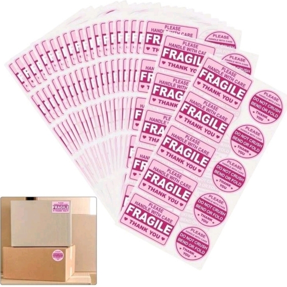 🔹️ 50 pack Fragile Stickers for shipping ✨️🩷 - Picture 1 of 4